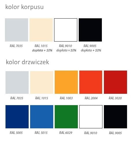 Szafka śniadaniowa Profi S40/8 - widok z boku na stelaż